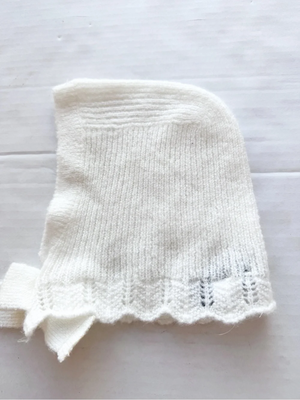Zara Baby New Sott Knitted Baby Bonnet in Ivory White NWOT